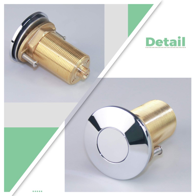 KANARY All Brass Air Switch Button for Sink Top Counter