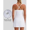 EZRUN Womens Square Neck Tennis Dress Built in Shorts and