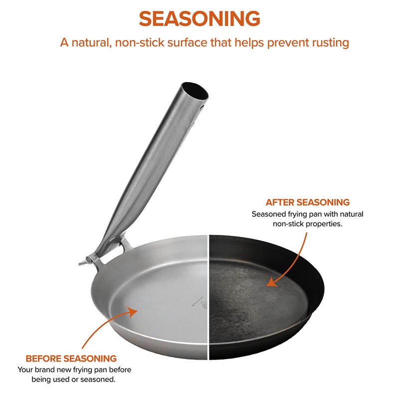 Stabilotherm Hunter Pan with Folding Handle, Open, for Camping