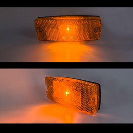 YOYOCOOL 2 Stück LED Seitenmarkierungsleuchte Orange 12V 24V LKW Anhänger Wohnwagen Begrenzungsleuchte Positionsleuchte mit E-mark Inkl-Schrauben