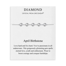 Philip Jones April Birthstone Bracelet Created with Diamond Zircondia® Crystals
