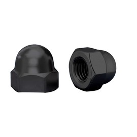 QANCEN Pack of 10 Acorn Nuts M8 Stainless Steel A2 V2A Nut Black, High Shape DIN 1587 Hexagonal Cap Nuts for Screws, Threaded Bolts, Threaded Rods