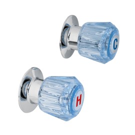 Foset Basic MR-200Z, Juego de 2 manerales de acrílico regadera azul, Basic