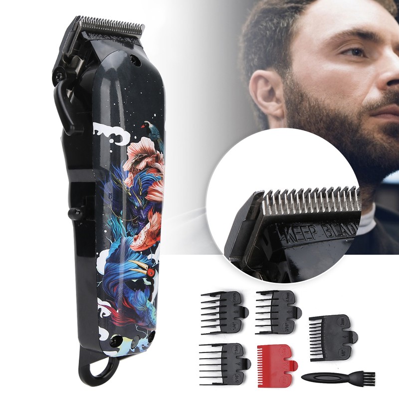 Electric Professional Hair Clipper Graffiti Pattern Hair Trimming Hair Cutter