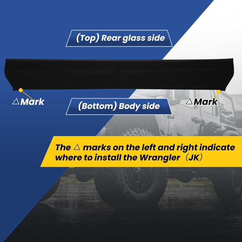 Rear Window Trench Hood((Upgrade 3M Tape) for Jeep Wrangler JL