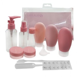 Huolang Mr. Manmul Jangman A616 8-in-1 Travel Cosmetic Dispenser Set Cream Jar