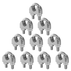 Aracombie 10 Pack 5/16 Inch M8 Stainless Steel Wire Rope Clip Set, High-Performance Cable Clamps for Rigging, Guardrails, and Securing Loads, Durable and Rust-Resistant for Various Applications
