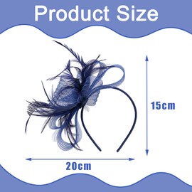 Navy Fascinators for Women, Elegant Navy Fascinators for Weddings Fashionable Fascinator Headband, Blue Fascinator Suitable to Wedding Accessories Dinners and Dances