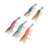 5pcs Wood Shrimp Bait Artificial with Counterweights Double Pileate Hooks