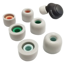 Luckvan - almohadillas para orejas de espuma viscoelástica para Sony LinkBuds S/WF-C500 para auriculares Sony WF-1000XM4/1000XM3/WF-1000XM5 WF-XB700 WF-SP900 para estuche de carga, 3 pares LMS blanco