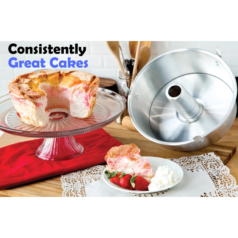 Fox Run Loose Bottom Angel Food Cake Pan, Aluminum, 10.75-Inch