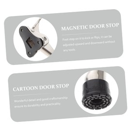 SEWACC Door Kick Stopper Flip Down Wall Protectors Easy Step Release for Doors Rustic Silver Home Office Use