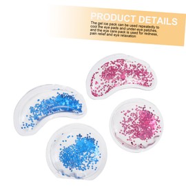 Mikinona 4pcs Gel Cooling Eye Patches Reusable Eye Mask for Eyes Hot Cold Therapy Eye Care Patches