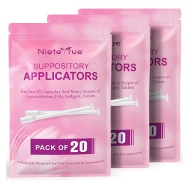 Aplicador De Supositorios Vaginales Nieteyrue Para Mujer (60