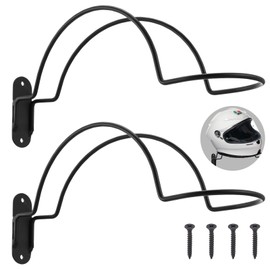 2 PCS Wall Mounted Helmet Rack Roma Helmet Holder Hook Multifunctionnal Metal Rack for Hats Mask Wall Mount Bracket Storage Display Racks with Screws for Equestrian Motorcycle Baseball Rugby Helmetet