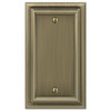 AMERELLE 94BBB Continental Single Blank Cast Metal Wallplate in Brushed