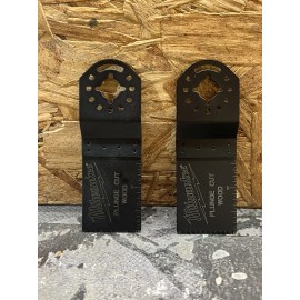 Milwaukee 2 PACK Milwaukee 50-02-1015 1 in. Wide Flush Wood Cutting Multi-Tool Blade