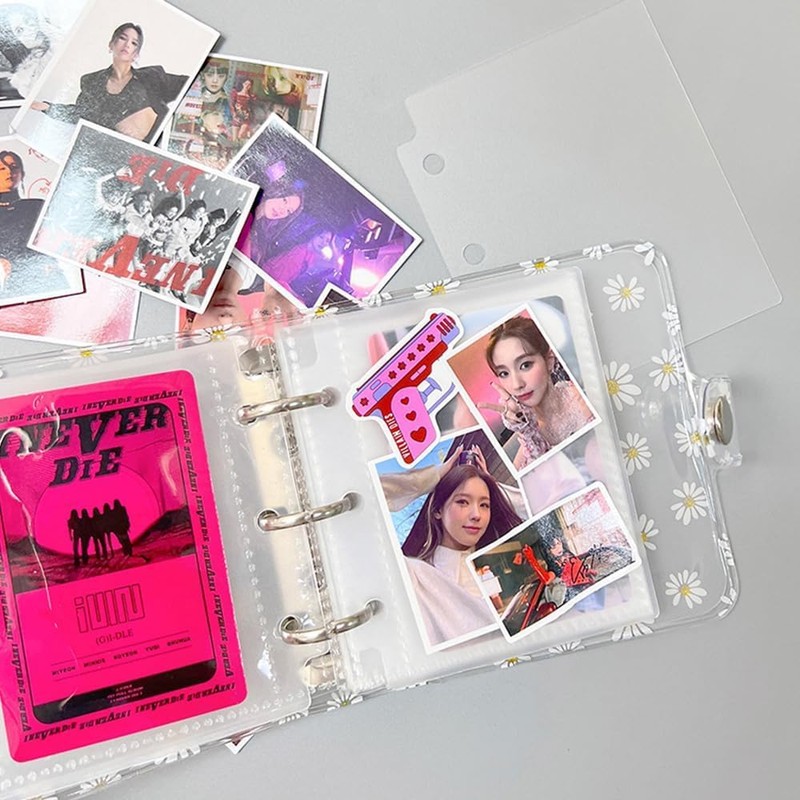 DFsucces Sealing Book, 3-Hole, A8 Size, Transparent Seal, Binder, Mount,