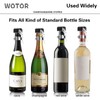 WOTOR Champagne&Wine Bottle Stoppers Stainless Steel with Food Grade Silicone,