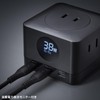 Sanwa Supply TAP-B111C3BK GaN PD67W Tap with USB Rapid Charging