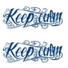 2 Blätter Temporäres Sprühe Tattoo Schrift Tattoo Unterarm Tattoo "keep