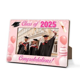 Zcsni Graduation Picture Frame, Class Of 2025 Gifts, High School College Grad Gifts For Daughter Son Women Men, Tabletop & Wall Photo Frame Decorations For 4x6 Inches Photo -C08