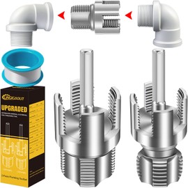 LINGIGAOUT Internal & External Pipe Threading Tool, PVC Pipe Threader, Pipe Threading Tool, 1/2'' 3/4'' Dies Electric Drill Compatible for Home Repair (2PCS) (1/2+3/4)