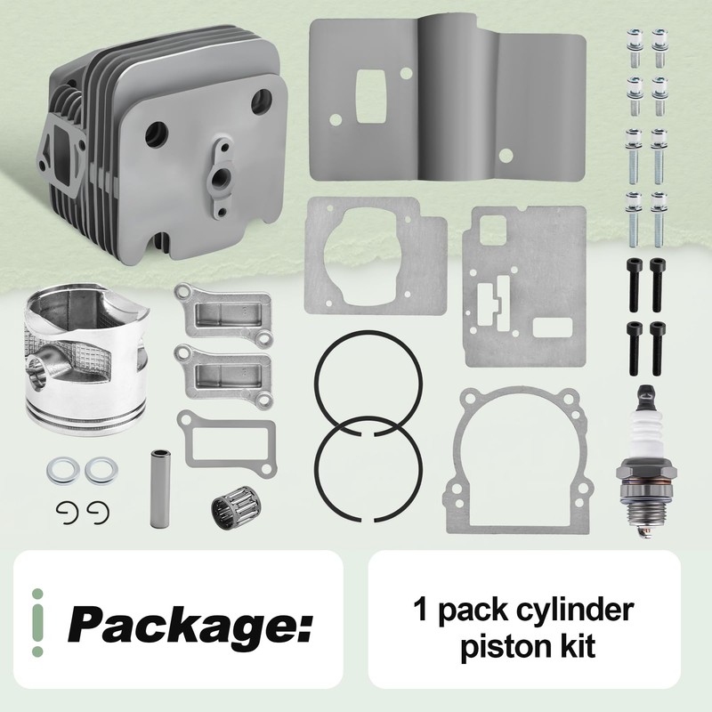 Quctaki Cylinder Piston Kit with Gaskets and Spark Plug Compatible
