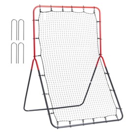 VEVOR Baseball And Softball Rebounder Net, 3 x 4.5 ft PitchBack Baseball Pitching Nest, 3-Way Baseball, Softball Pitchback Net, Fielding Trainer, Bounce Back Net for Fielding/Throwing Practice:_3 x 4.5 ft - Fixed Angle
