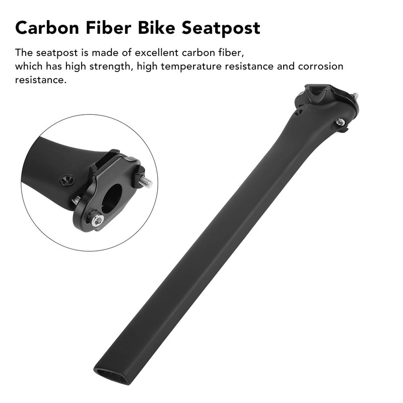 Carbon Fiber Bike Seatpost Replacement Straight Bike Saddle Post Adjustable