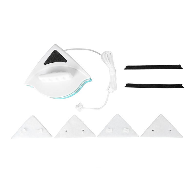 Window Double Side Wiper Plastic Ergonomic Handle Magnetic Glass Cleaning