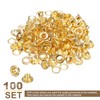 sourcing map 100Set Grommets Eyelets 5mm 1/5 Inch Brass Eyelets