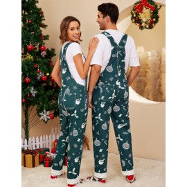 Yuanbang Christmas Overalls Gifts for Men Bib Coveralls Gifts for Dad, Boyfriend, Him, Husband(Green,M)