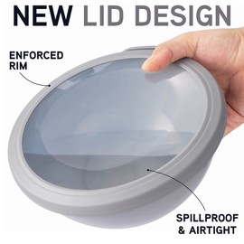 COOK WITH COLOR Mixing Bowls with Lids - 12 Piece Plastic Nesting Bowls Set includes 6 Prep Bowls and 6 Lids, Non Slip Bottom and Diamond Design - Microwave Safe (Mint)