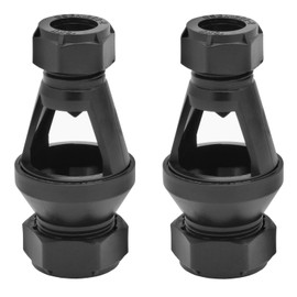 Universal Straight Tundish 15mm x 22mm for Unvented Hot Water Cylinders, Large Viewing Window, Antispray Nozzle (Twin Pack)