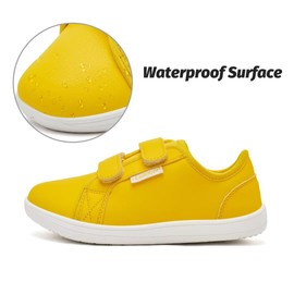HOBIBEAR Toddler Barefoot Shoes Boys Girls Wide Toe Box Soft Anti Slip Minimalist Zero-Drop Healthy Sole Lightweight Sneakers Yellow Size 2