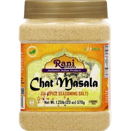 Rani Chat Masala (14 Spice Seasoning Salt) Tangy Indian Seasoning 20oz (1.25lbs) 570g PET Jar ~ All Natural | No MSG | Vegan | No Colors | Gluten Friendly | NON-GMO | Kosher | Indian Origin