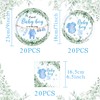 Greenery Baby Shower Plates Napkin Blue Baby Boy Party Tableware