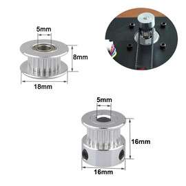 FULARR 2m Professional GT2 Timing Belt 6mm Width + 2Pcs 20-Teeth 5mm Bore Belt Pulley + 2Pcs Idler + 4Pcs Tensioner Spring Torsion + 2Pcs Gear Clamp Mount Block + 2mm Allen Wrench, for 3D Printer