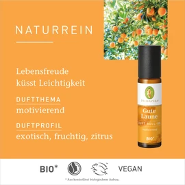 Primavera PV75500 Roll-on Good Mood Organic 0.3 fl oz (10 ml), Citrus, Fruity, Welvy Series, Naturally Derived Aromatherapy