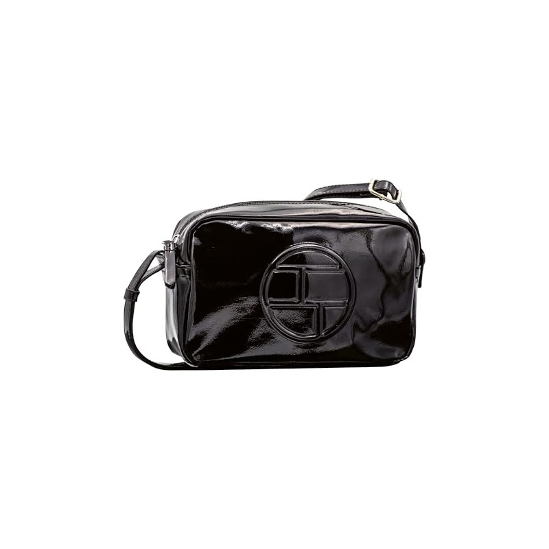 TOM TAILOR Women's Rosabel Patent Shoulder Bag, black