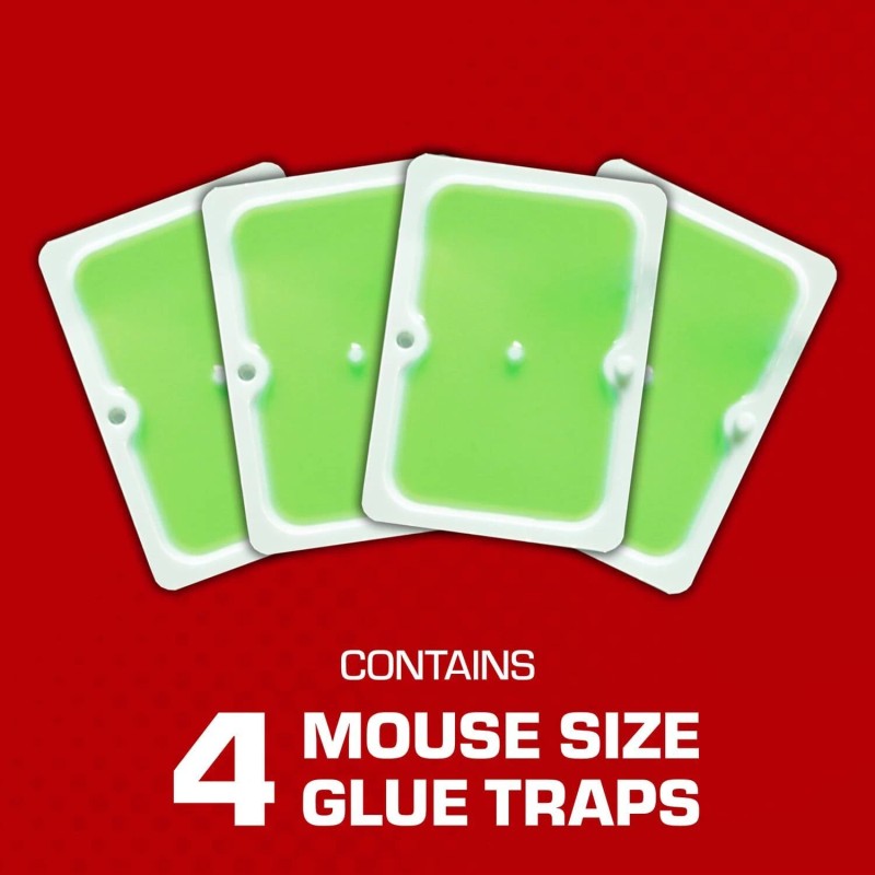 Tomcat Super Hold Glue Traps Mouse Size, Contains 4 Traps