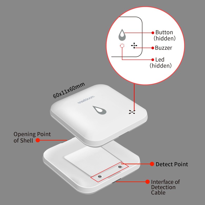 Water Leak & Level Detector 2-in-1 (3 Pack) - 90dB
