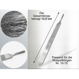 Scalpel Blades Figure No. 10. Single Use 10, 100, 500 Pieces for Scalpel Handle No. 3 - Replacement Blades Individually Sterile Packed Made of Carbon Steel (100)