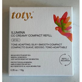 Toty Ilumina CC Creamy Compact Refill Sunscreen SPF 50 Shade 2N 0.35 oz Exp 9/26