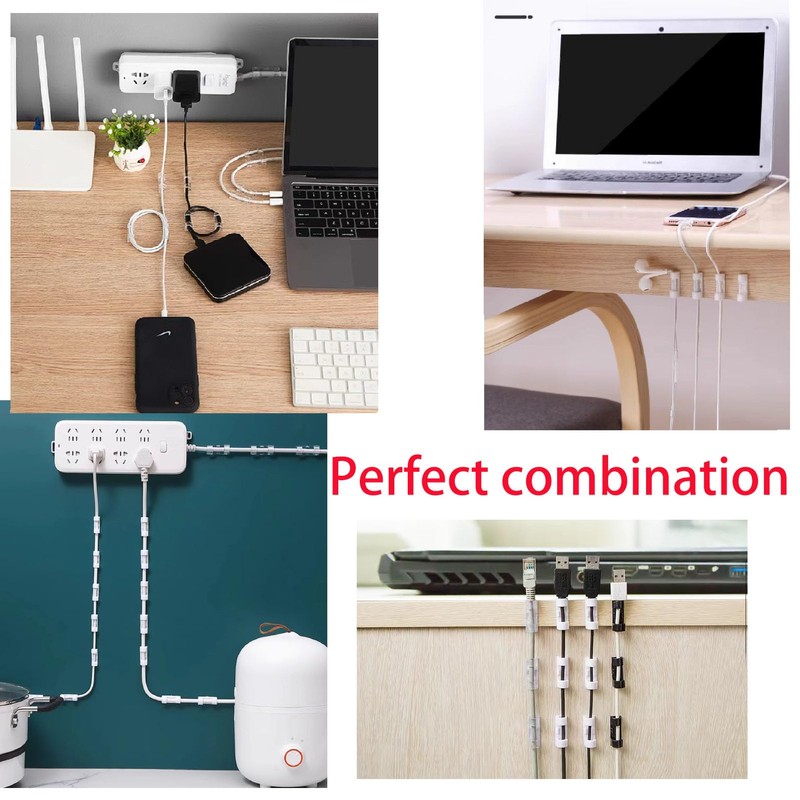 Cable Organizer Box, Cord Management, Black (White)