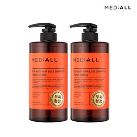 Mediol Scalp Hair Loss Dandruff Relief Mildly Acidic Shampoo 800ml Citrus Scent x 2 / 메디올 두피 탈모 비듬 완화 약산성 샴푸 800ml 시트러스향 x2개