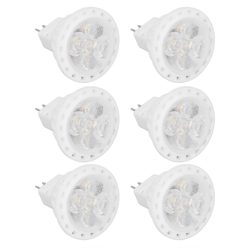 6pcs Brightness Dimming LED Spot Light Bulbs 360LM MR11 LED