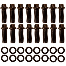 SeaEagles Stud Hardware 16Pices 100-1110 1001110 Header Bolts, Chrome Moly Steel, Black Oxide Finish