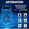LED Crystal Table Lamp, Crystal Diamond Table Lamp, 2000 mAh